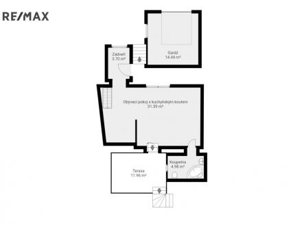 Půdorys přízemí | Prodej - dům/vila, 78 m²