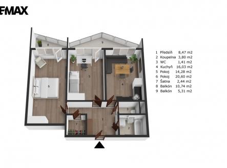 6061-vlcka-pudorys-3d.jpg | Prodej bytu, 2+1, 67 m²