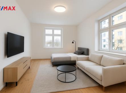 Virtuální nábytek - varianta 1 | Prodej bytu, 1+kk, 28 m²