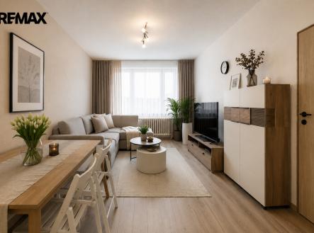 vizualizace-obyvak.png | Prodej bytu, 2+kk, 41 m²