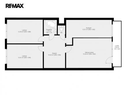 slunna-290-neokotovany.jpg | Pronájem bytu, 3+1, 73 m²