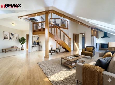 Vizualizace Obývací pokoj | Prodej bytu, 5+1, 160 m²