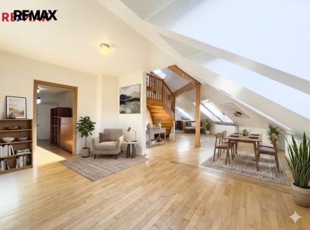 Vizualizace Obývací pokoj | Prodej bytu, 5+1, 160 m²