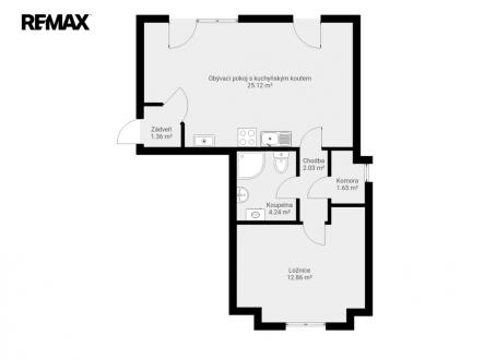 u-letiste-483-neokotovany.jpg | Pronájem bytu, 2+kk, 47 m²