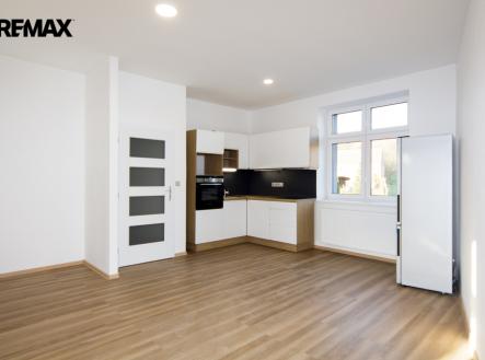 obývák s kuchyňským koutem | Pronájem bytu, 2+kk, 49 m²
