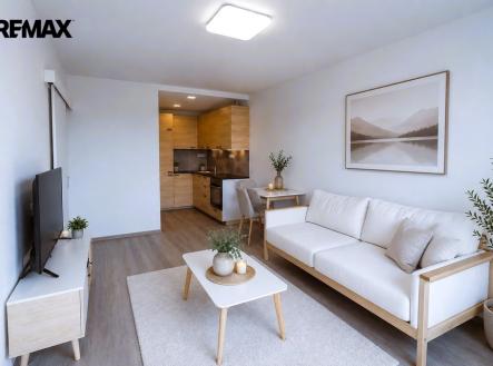 obývací pokoj vizualizace | Pronájem bytu, 2+kk, 43 m²