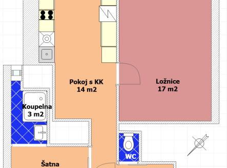 pudorys-2kk-u-druzstva-ideal.png | Prodej bytu, 2+kk, 42 m²