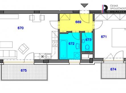 Pronájem bytu, 2+kk, 66 m²