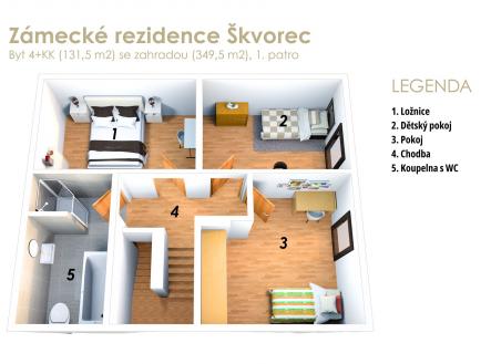 . | Prodej bytu, 4+kk, 132 m²