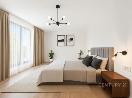 Ložnice - virtuální homestaging | Prodej bytu, 5+kk, 188 m²