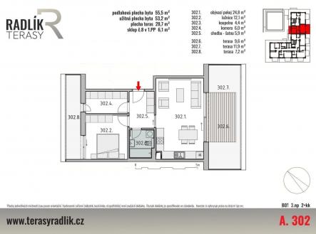 . | Prodej bytu, 2+kk, 55 m²