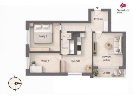 fotografie | Prodej bytu, 3+1, 64 m²
