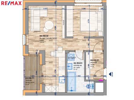 Pronájem bytu, 2+kk, 44 m²