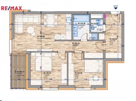 karta-bytu-b1-203.png | Prodej bytu, 3+kk, 72 m²