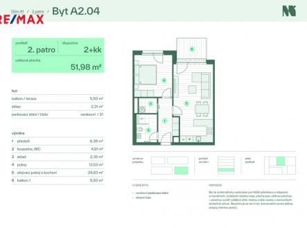 byt-a2-04.jpg | Prodej bytu, 2+kk, 59 m²