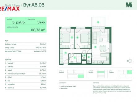 byt-a5-05.jpg | Prodej bytu, 3+kk, 76 m²