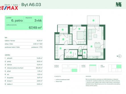 byt-a6-03.jpg | Prodej bytu, 3+kk, 78 m²