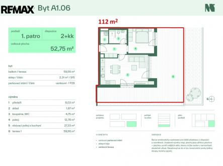 byt-a1-06-2.jpg | Prodej bytu, 2+kk, 117 m²