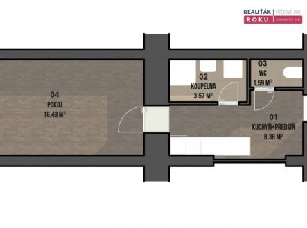 byt204 | Prodej bytu, 1+1, 33 m²