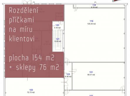 1.NP---komercni-jednotka-k-pronajmu | Pronájem - kanceláře, 228 m²