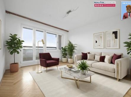 01 Obývací pokoj - vabaven | Prodej bytu, 3+1, 89 m²