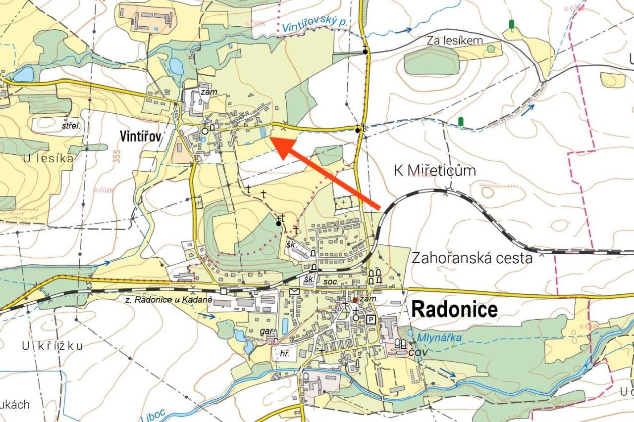 Prodej pozemek Bydlení|Chomutov, Ústecký kraj, Vintířov, Vintířov u Radonic, 431 55