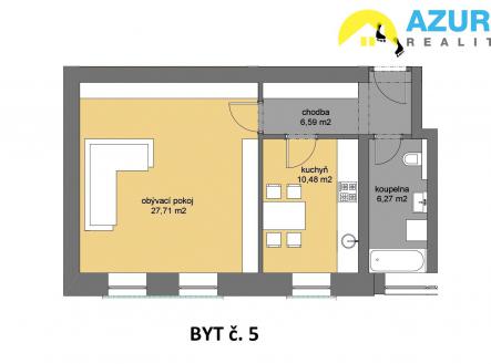 Pronájem bytu, 1+1, 52 m²