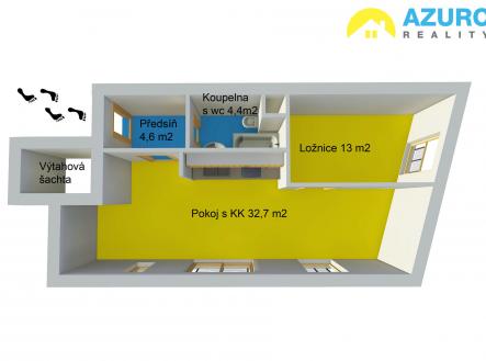 Prodej bytu, 2+kk, 55 m²