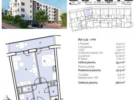 . | Prodej bytu, 2+kk, 59 m²