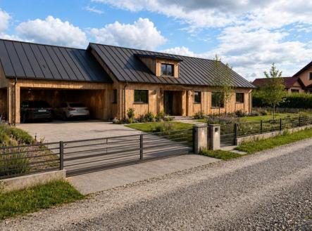 Vizualizace dům dřevo.jpg | Prodej - pozemek pro bydlení, 1 000 m²