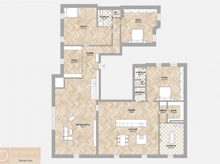 půdorys | Pronájem bytu, 4+1, 296 m²
