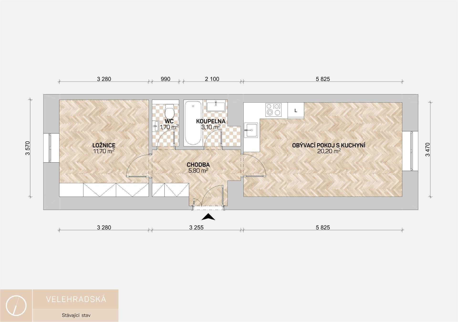 půdorys RSQ Velehradska