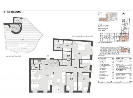 BYTY NA NAVSI-A.201 | Pronájem bytu, 4+kk, 114 m²