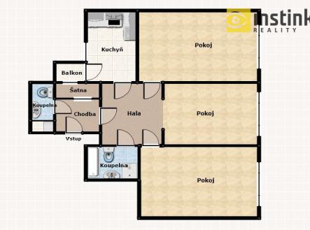 Pronájem bytu, 3+1, 111 m²