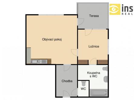 Pronájem bytu, 2+kk, 66 m²