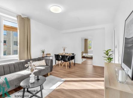 Obývací prostor - 2 | Prodej bytu, 2+kk, 52 m²