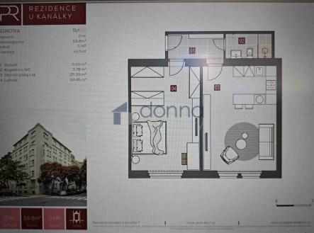 planek.jpg | Pronájem bytu, 2+kk, 60 m²