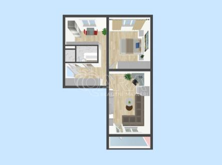 Pronájem bytu, 2+1, 56 m²