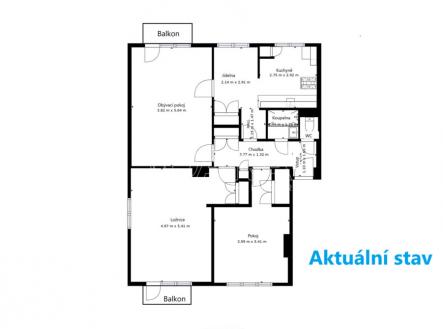 pudorys-bytu-aktualni.png | Prodej bytu, 3+1, 92 m²