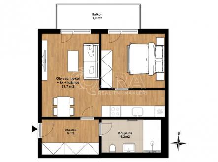 q1472-siklove.jpg | Pronájem bytu, 2+kk, 45 m²