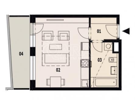 Pronájem bytu, 1+kk, 32 m²