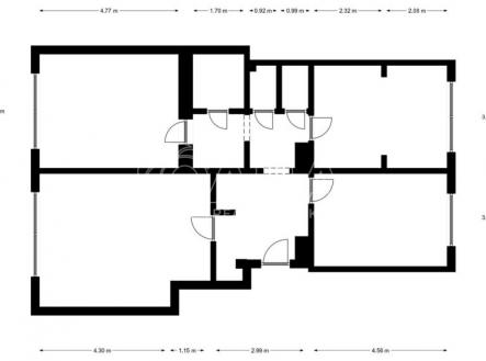 2d-rozmery.jpg | Prodej bytu, 3+1, 91 m²