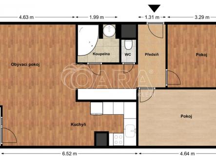 qara.cz | Pronájem bytu, 3+kk, 63 m²