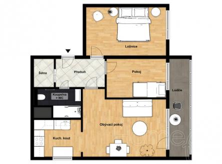 2d-planek-hviezdoslavova.jpg | Pronájem bytu, 3+1, 55 m²