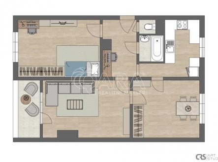 2d-layout-graficky.jpg | Prodej bytu, 3+1, 72 m²