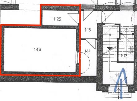 pudorys-sklep-vlevo.jpg | Pronájem - skladovací prostor, 28 m²