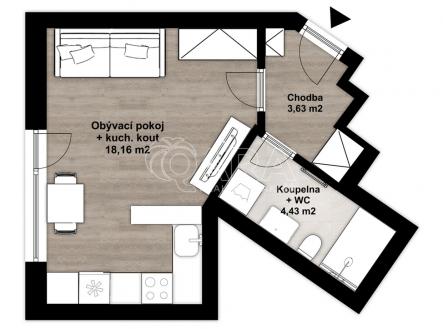 4549-zaluzinamic3.jpg | Pronájem bytu, 1+kk, 27 m²