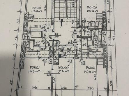 Půdorys_1.patro | Pronájem bytu, 1+kk, 16 m²