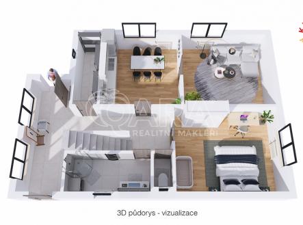3d-pudorys-02-1np-dum-mala-roudka.jpeg | Prodej - dům/vila, 108 m²