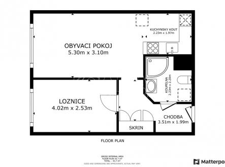 byt2kkjince-floorplan-fduhg3x1kmq1pwm9imuk1wgqa.png | Prodej bytu, 2+kk, 46 m²